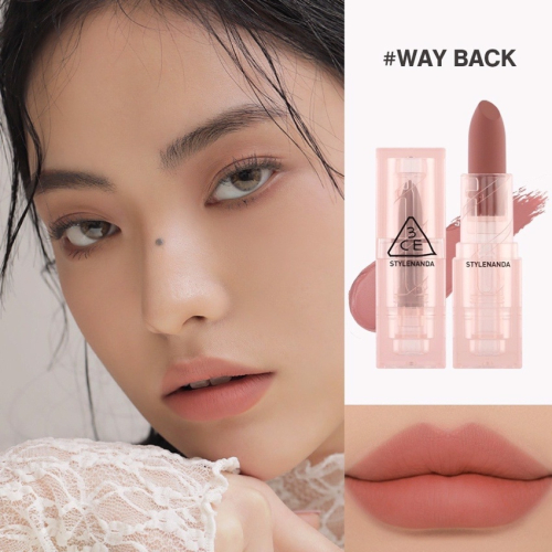Son 3CE Soft Matte Lipstick Way Back - Màu Hồng Nude 